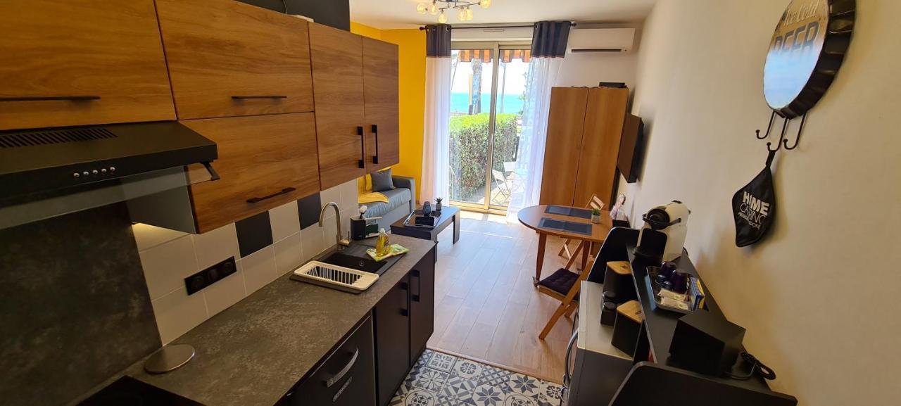 Studio De La Plage - Mer, Terrasse Et Garage 滨海卡涅 外观 照片